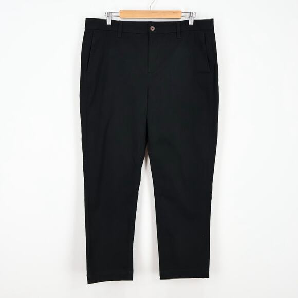 NWT J.Crew Factory High-Rise Straight Leg Girlfriend Chino Pant In Black Size 14 - Picture 1 of 8